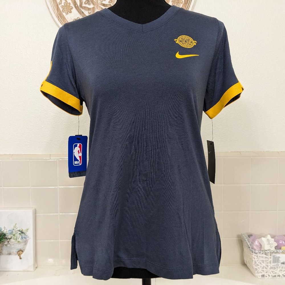 Nike NBA "Bay" Warriors Blue Top - Size S - NWT